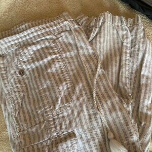 Sonoma Striped Cargo Capri